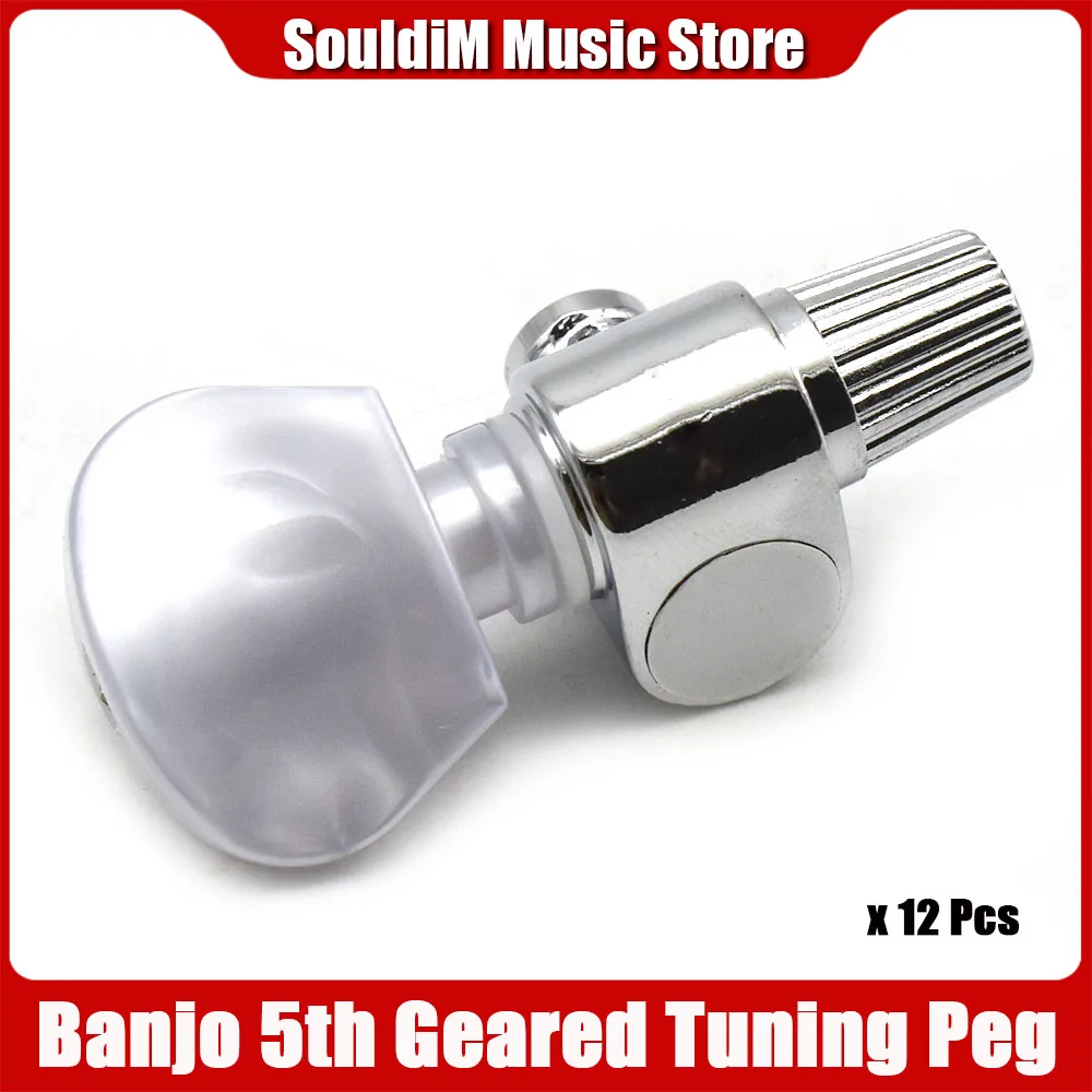 

12pcs Banjo 5th String Geared Tuner - Tuning Keys Peg Machine Heads