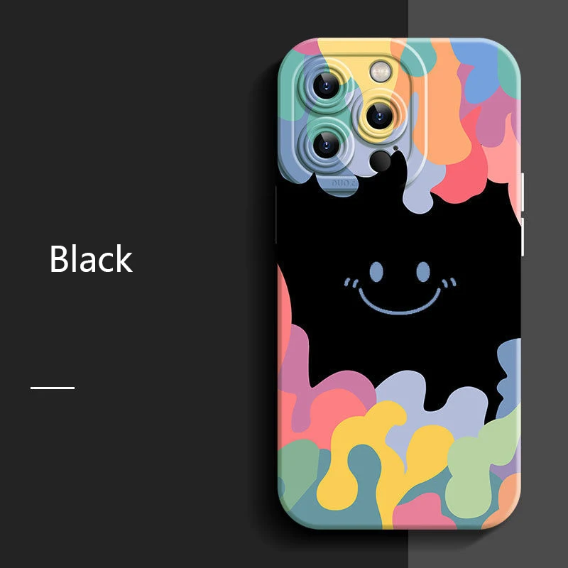 Smile Silicone Shockproof Full Cover Case - Soft Protection with Enhanced Grip and Design