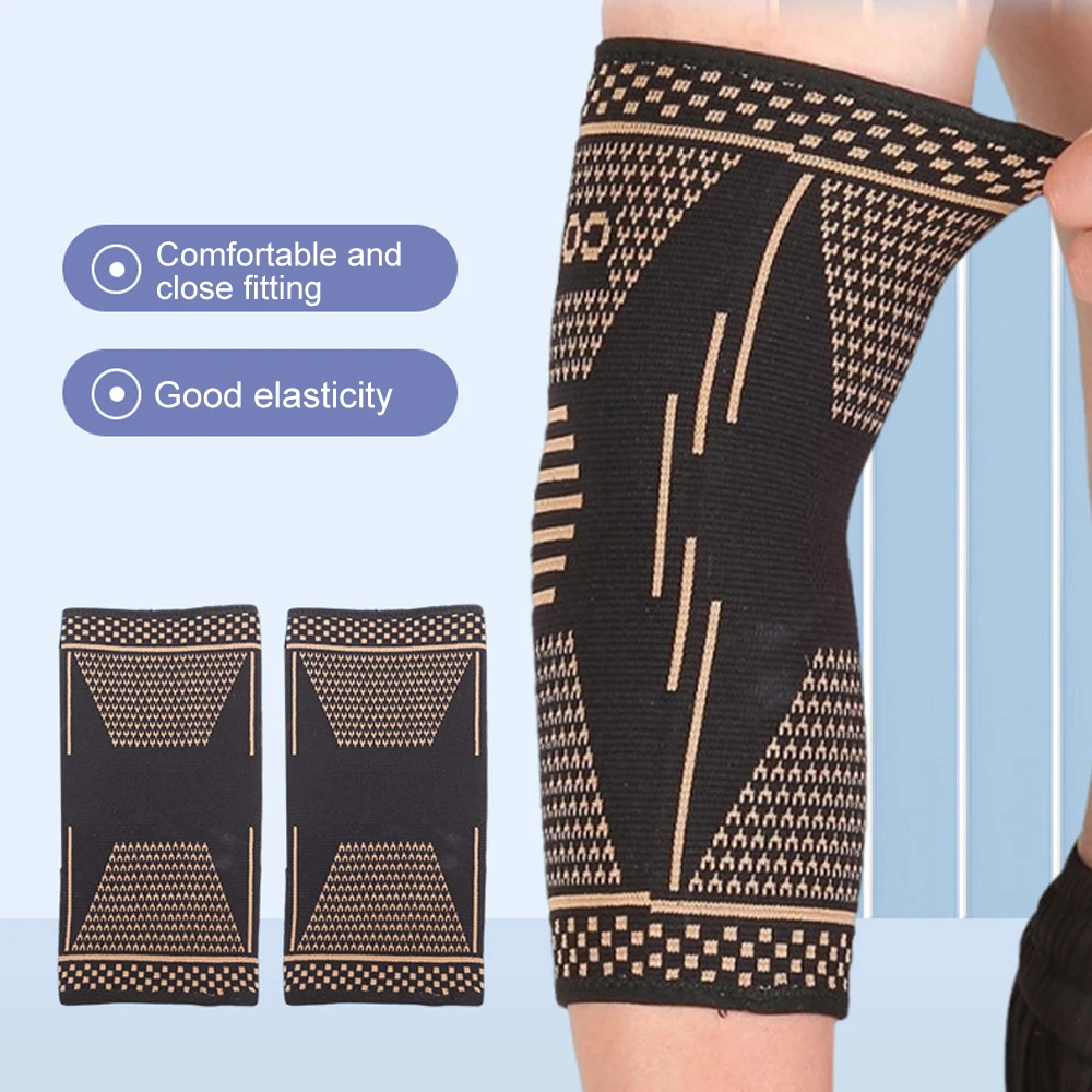 1 Paar Kupfer-Ellenbogen-Kompressionshülsen, Tennis-Ellenbogenbandage für Damen und Herren, Arme-Stützhülse für Sehnenentzündung, Tennis, Golfer – Detail 2