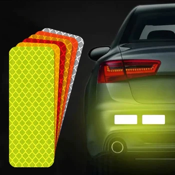 10 pz/set adesivi per strisce di sicurezza riflettenti per paraurti auto adesivo riflettente per auto nastro di sicurezza riflettente di avvertimento
