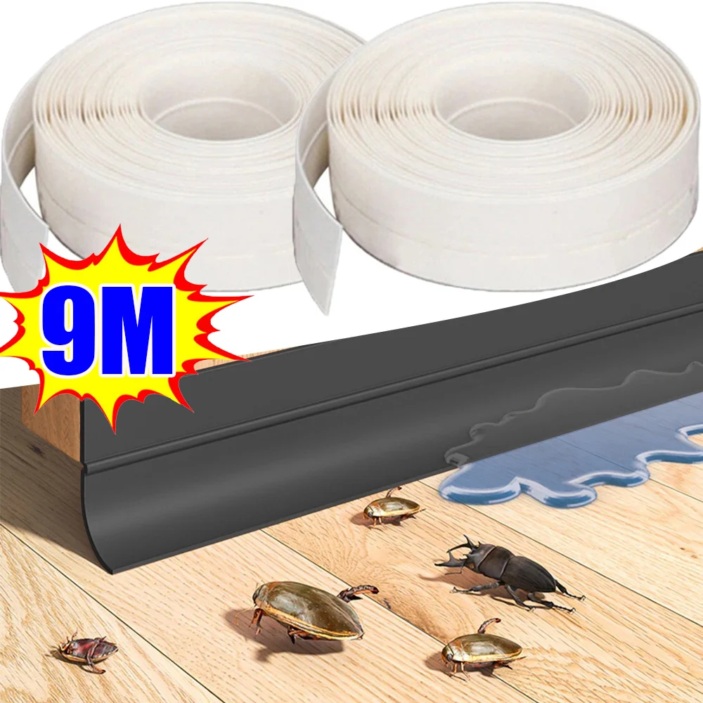 Door Window Bottom Sealing Strip Tape Insect Proof Weatherstrip Windproof Dust Self Adhesive