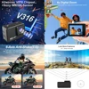 4K60FPS Action Camera 24MP WiFi 2.0" IPS LCD 170D 30m Waterproof Helmet Video Sport Anti-Shake Camera With Remote Controller 2