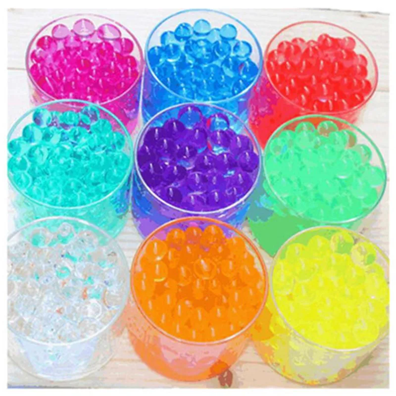 

1KG Absorbent ball Home Decor Pearl Shaped Crystal Soil Water Beads Bio Gel Ball For Flower/Weeding Mud Grow Magic Jelly Balls