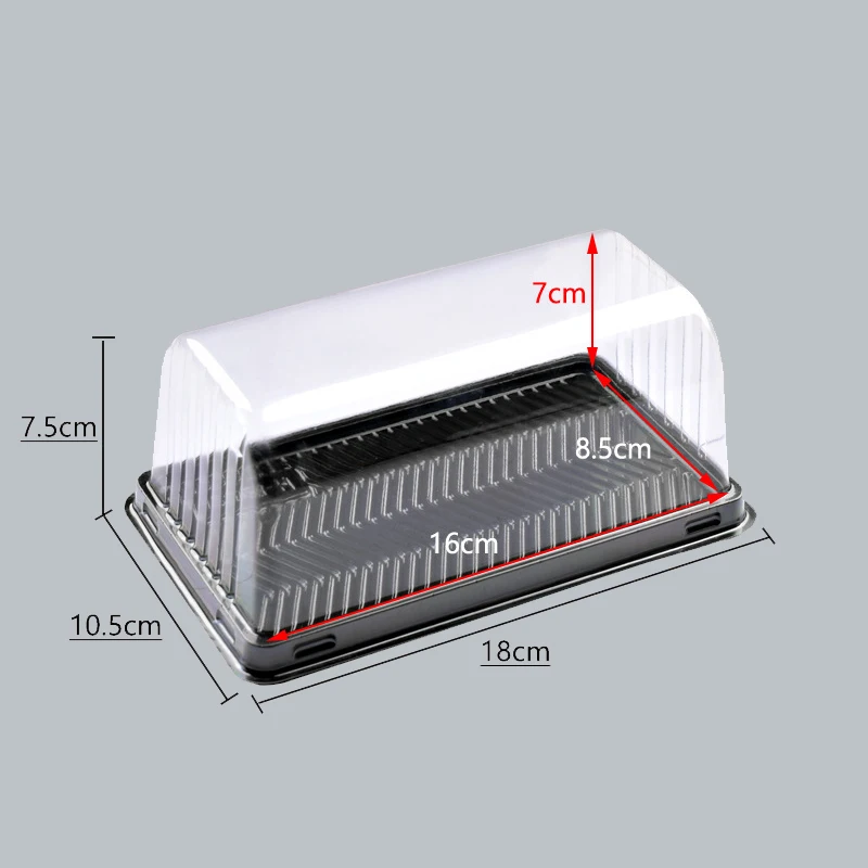 50Pcs Roll Cake Box Set with Clear Lid, Plastic Hot Dog, Sandwich, Swiss Roll, Muffin a... - SKU CBS01736 - UGI Packaging