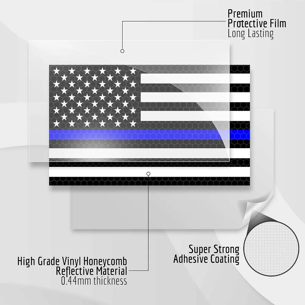 Thin Blue Line Flag Decals 4