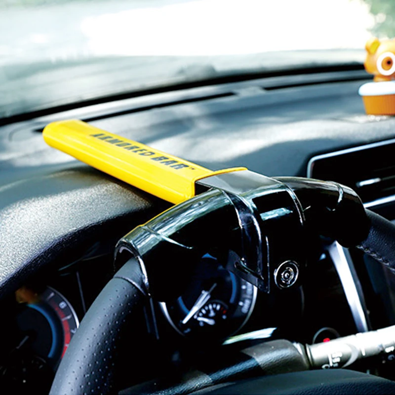 Steering Wheel Lock Heavy Duty Stainless Universal Anti-theft Car/Van Rotary