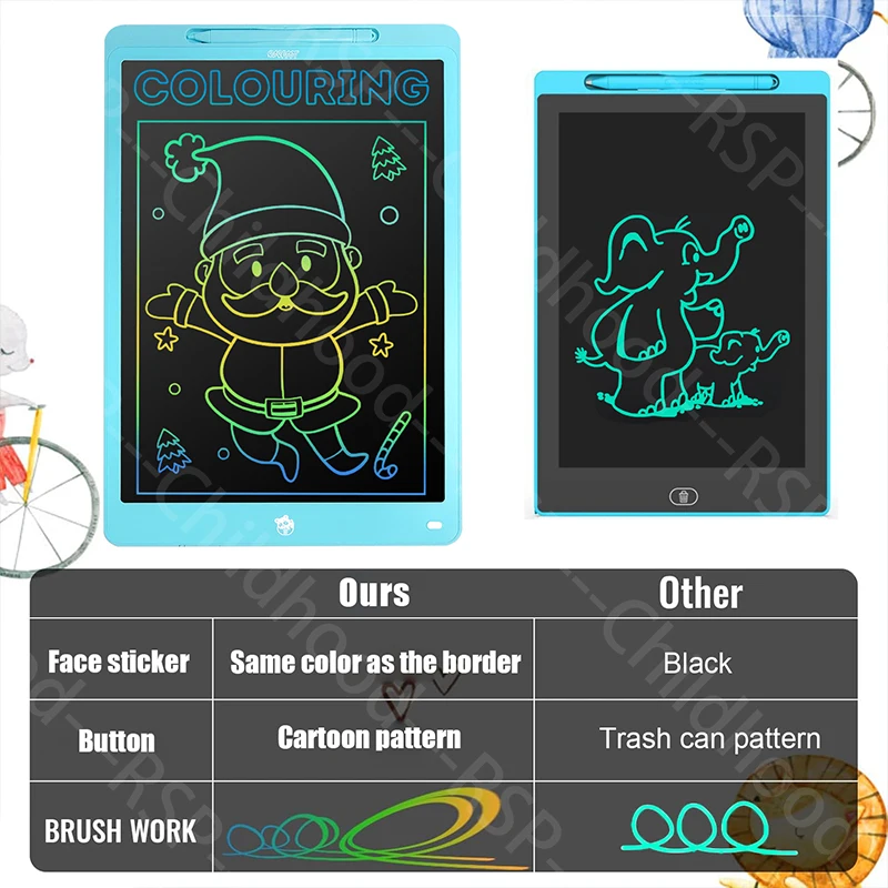 16 Inch LCD Writing Tablet Large Electronic Color Drawing Board Erasable Screen Perfect Educational Toys Birthday Christmas Gift
