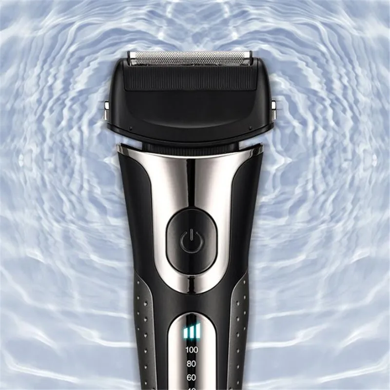 습식 건식 전기 대머리 면도기, 3D 플로트 면도기, 남자 포일 메쉬 클로즈 면도 클리퍼, 남자 부드러운 피부 이발 트리머