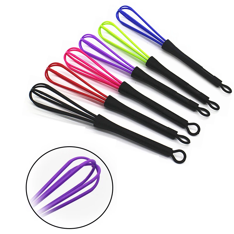 7Pcs/set Professional Plastic Whisk Hairdressing Dyeing Brush Hair Color Mixer Stirrer Salon Styling Tools Barber Accessories