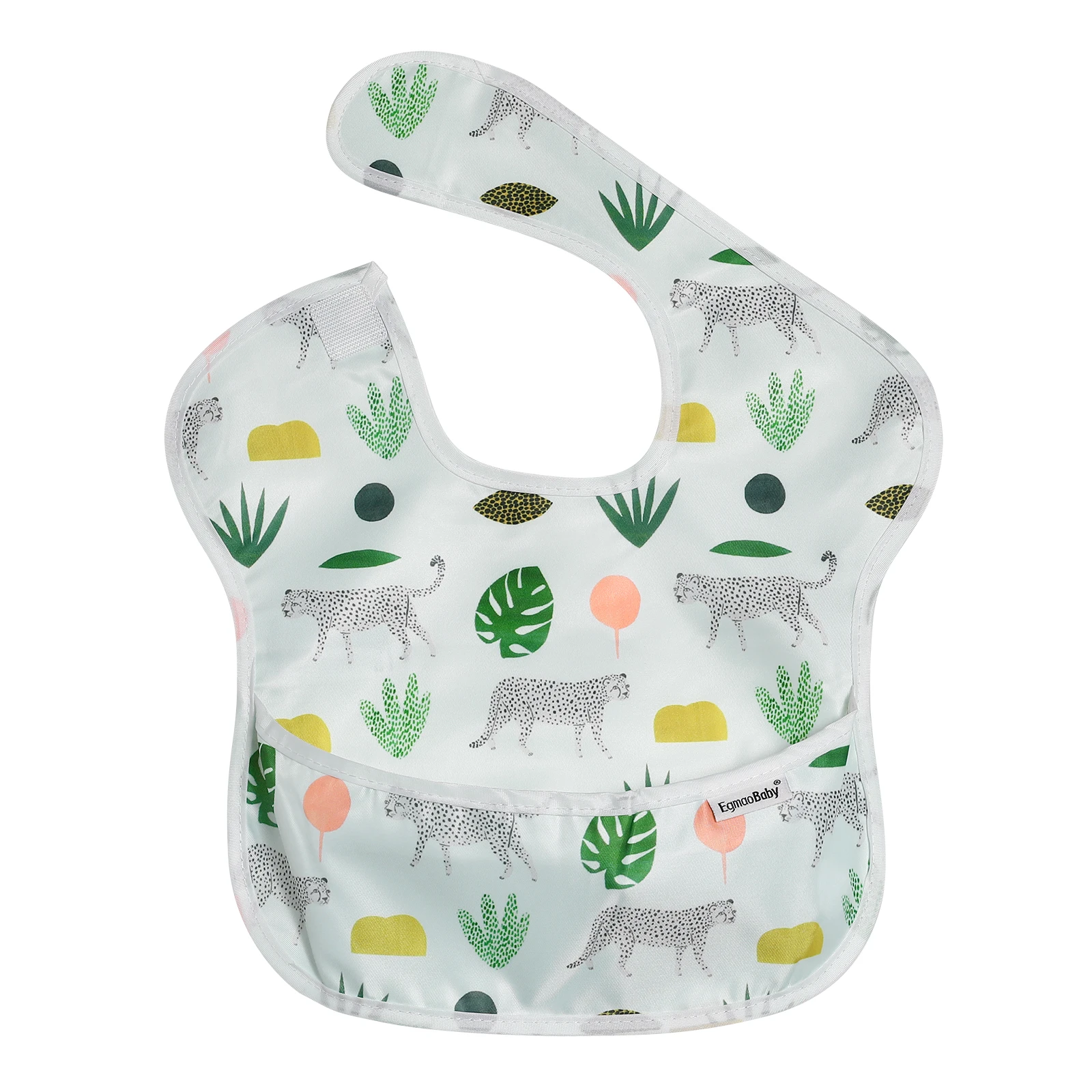 Baby Bibs 100% Polyester TPU Coating Feeding Bibs Washable Baby Bibs with Food Catcher for Baby Girls & Boys Waterproof Bibs baby accessories drawing	 Baby Accessories