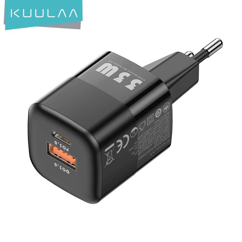 KUULAA USB C Charger 33W GaN Type C PD Fast Charging For iPhone 14 13