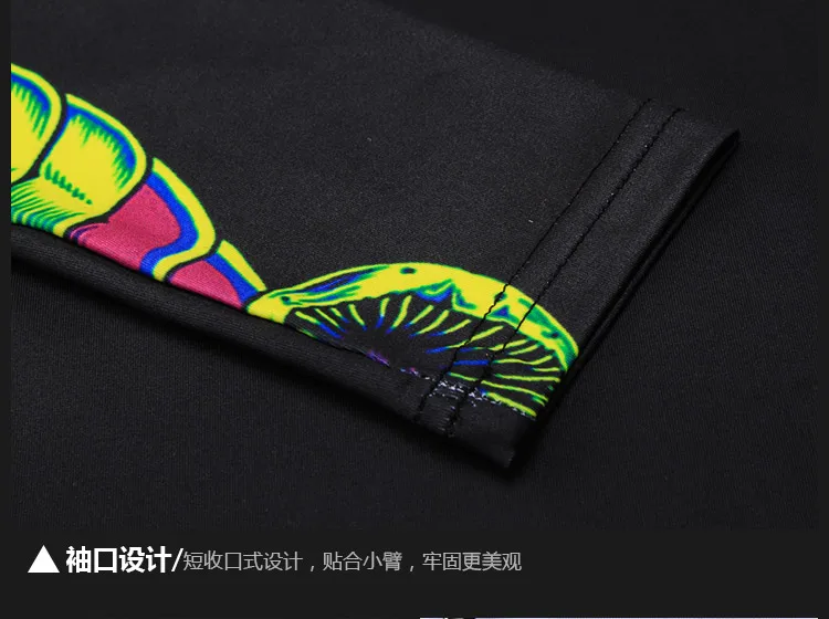 Herren T-Shirt Eng Langarm 3D Gedruckt Rashguard Gym Fitness Kompression Top Herren Surf Strand Kleidung – Detail 11