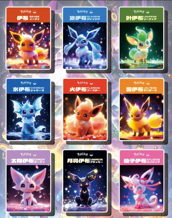 Pokemon Eevee Vaporeon Alakazam Arbok Animation Characters First Generation  Pokédex Card Anime Classics Game Collection Toy - AliExpress