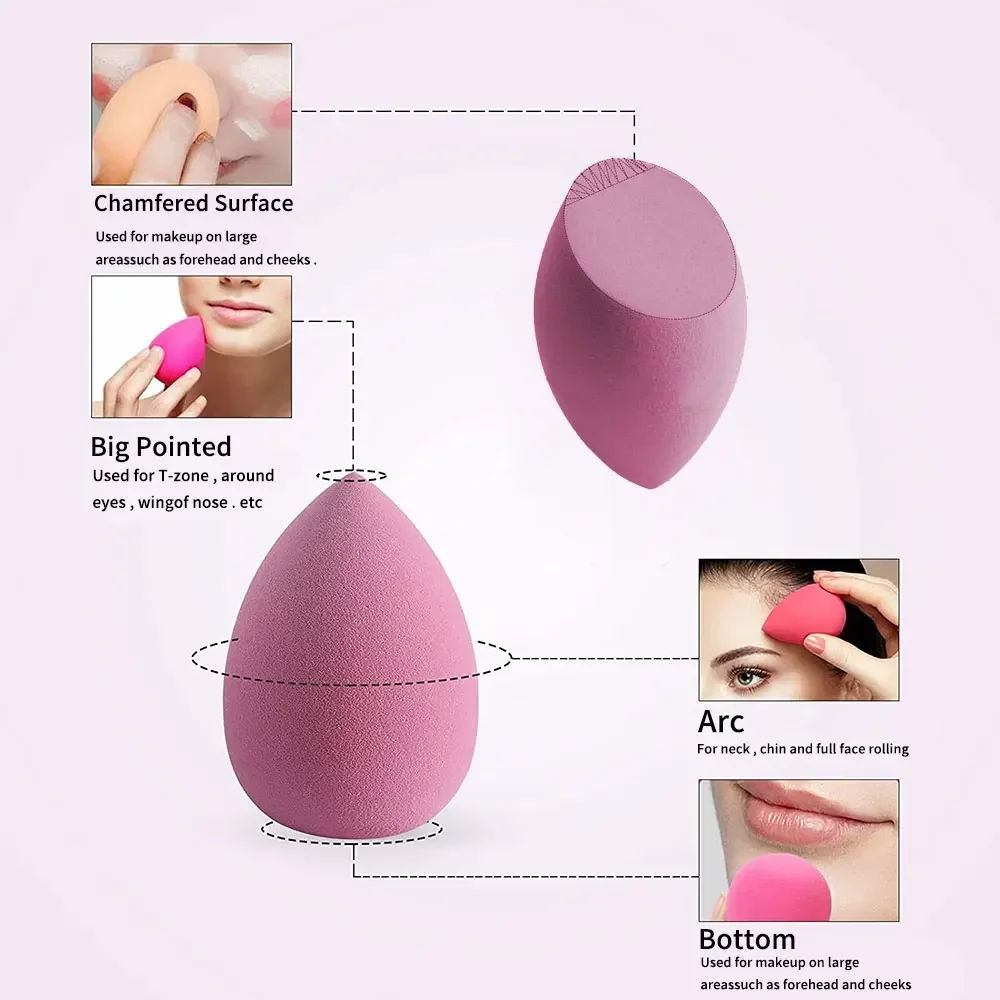 4/8pcs Soft Foundation Sponges Powder Puff Makeup Sponge Blender Beauty Egg Cosmetic Puff Women Make Up Accessories Beauty Tools