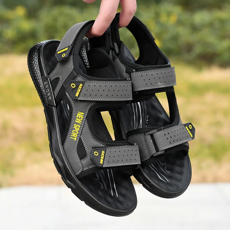 

Men's Summer Cool Beach Shoes Casual All-match Outdoor Anti Skid Sports Sandals Soft Sole Comfortable Wear-resistant Sandals