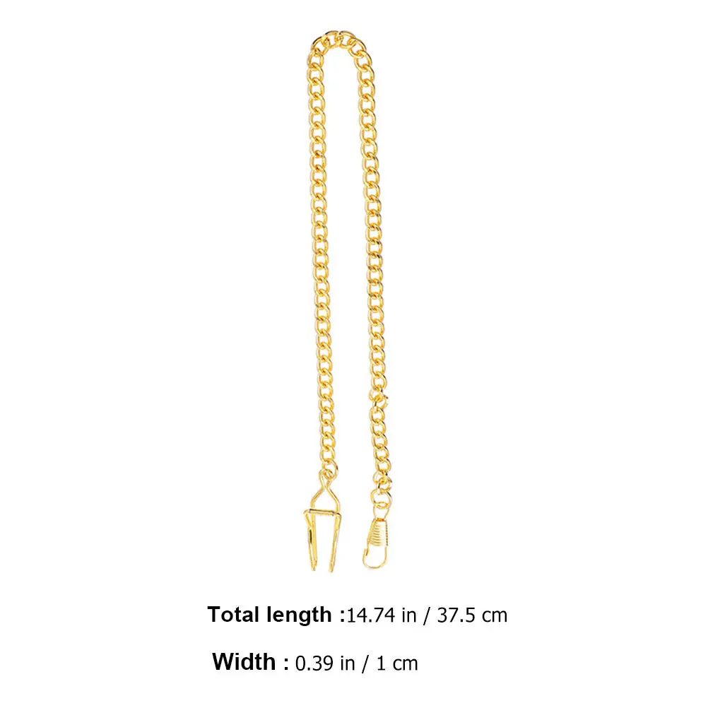 10개 포켓 워치 체인 레트로 합금 체인 시계 탱크탑 청바지 목걸이 제작용 허리띠 남성 장식 클래식 컬러