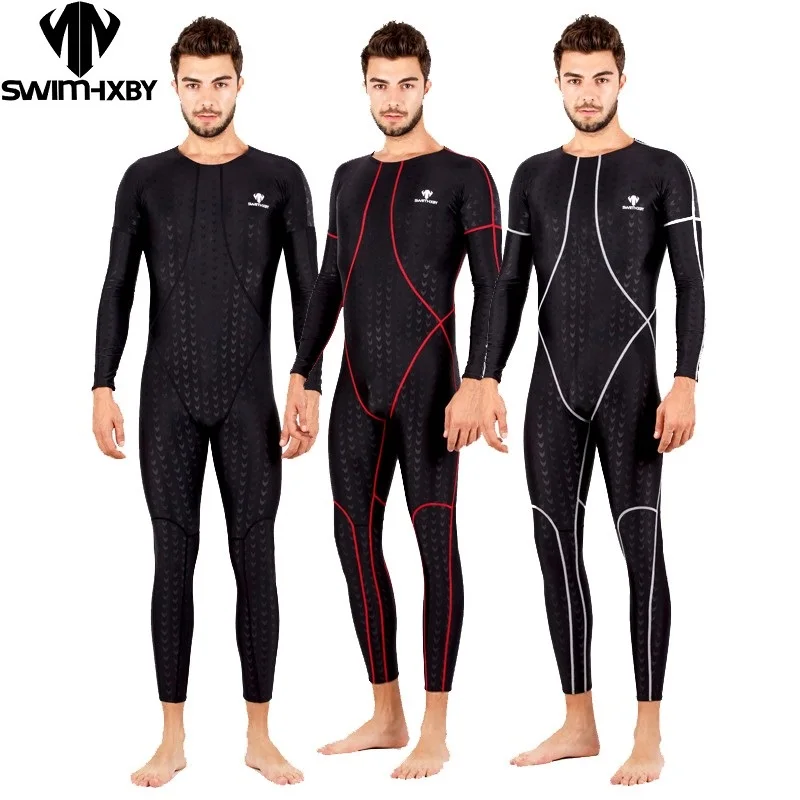 HBXY Long Sleeve High  Waist Swimsuit Full Body Wet Suits One Piece Swimwear