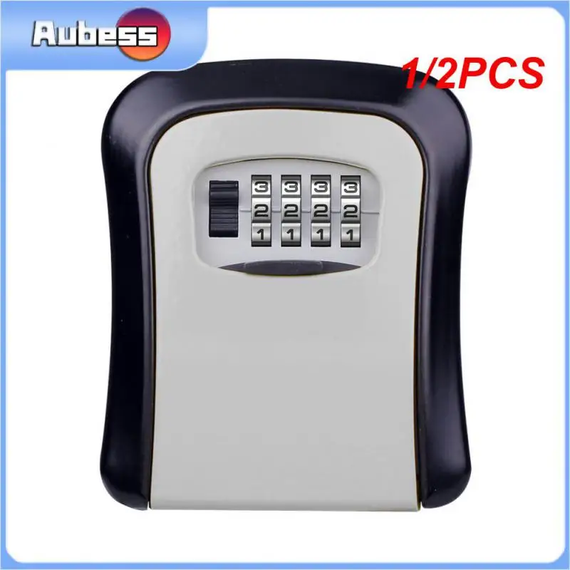 1/2 Pz Montaggio A Parete Key Storage Secret Box Organizer Combinazione Di 4 Cifre Password Blocco Codice Di Sicurezza Nessuna Chiave Home Key Safe Bo