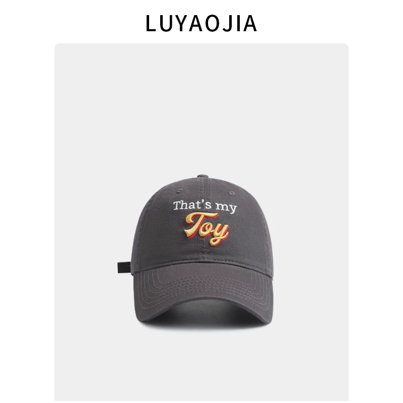 

Fashionable All-Match Cotton Soft Peaked Cap Women's Casual All-Season Sunshield Letter Embroidered Baseball Cap