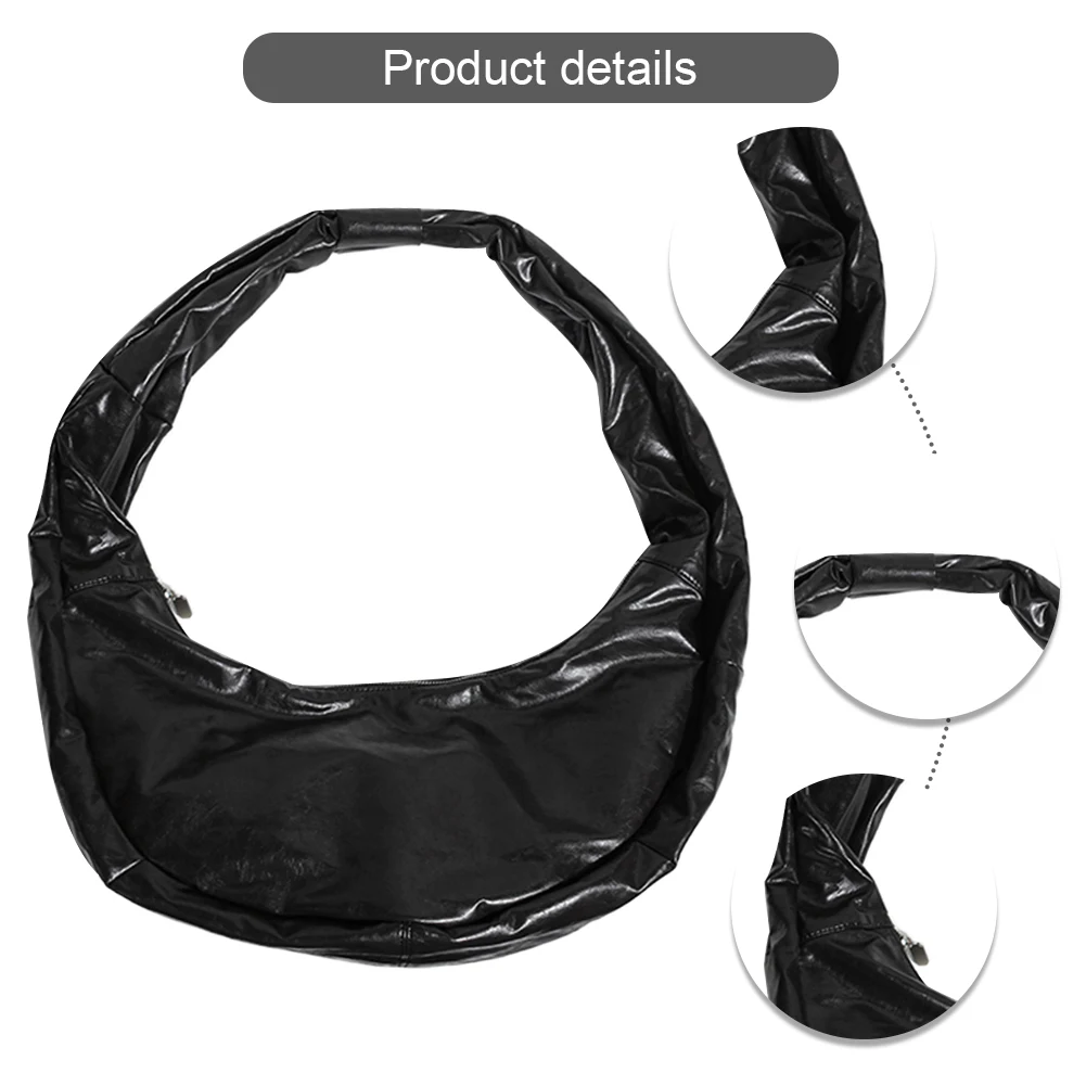 

Women Crescent Shoulder Bag Large Capacity Vintage Crossbody Bag Solid Color Retro Satchel Bag Female Commute Bag