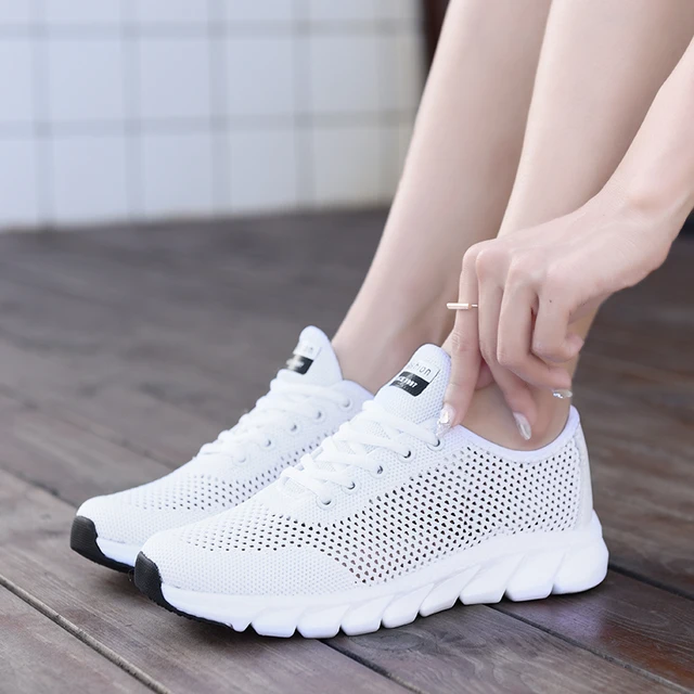New Mesh Women Sneakers Breathable Flat Shoes Women Lightweight Sports Shoes Non-slip Running Footwear Zapatillas Mujer Casual 2