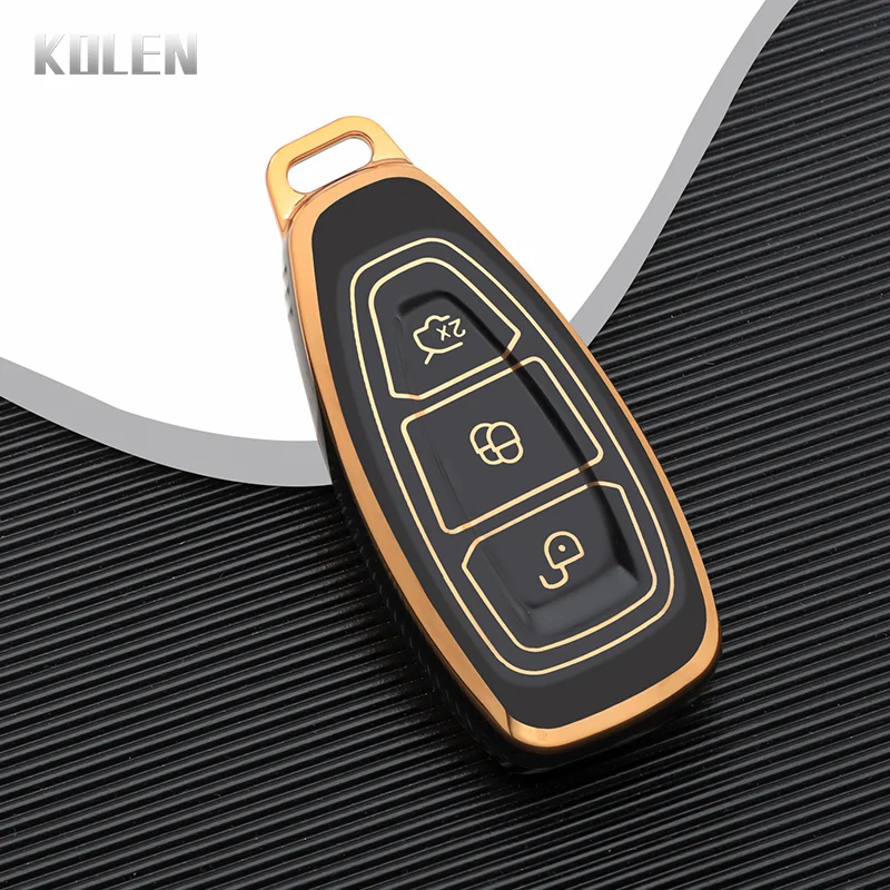 Kaufe TPU Fernbedienung Autoschlüssel Hülle Schutz für Ford Fiesta Focus 3  4 Mondeo Ecosport Kuga Focus ST Transit Custom Wagon Station Shell Fob  Zubehör