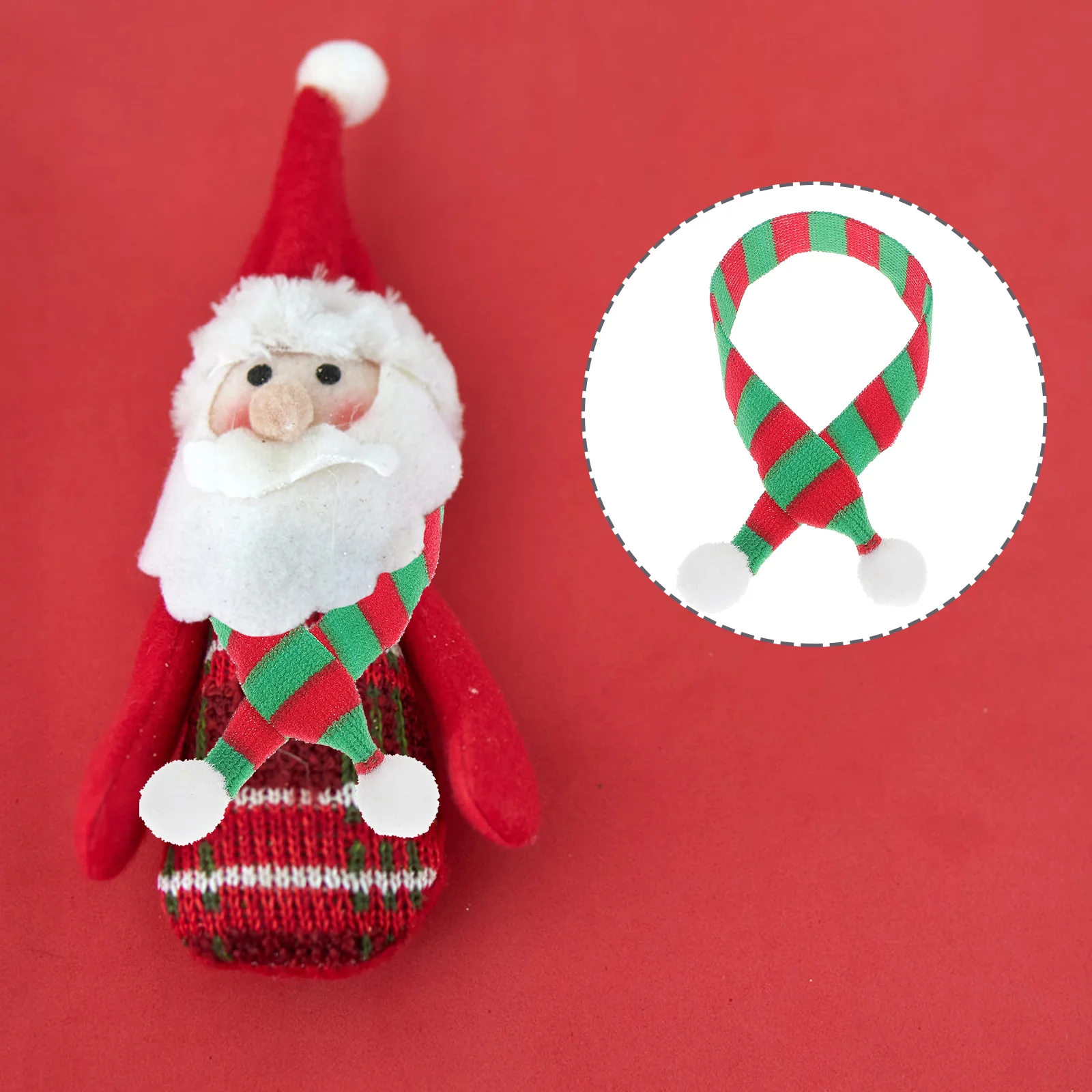 

Christmas Doll Scarves Decorative Stuffed Doll Mini Scarves Figurine Scarves Snowman Bear Doll Decoration Sweet Figures