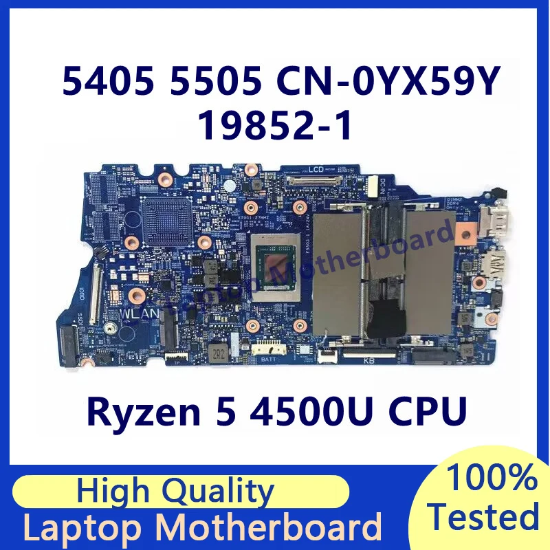 Cn-0Yx59Y 0 Yx59Y Yx59Y Scheda Madre Per Scheda Madre Per Laptop Dell 5405 5505 Con Cpu Ryzen 5 4500U 19852-1 Testata Al 100% Funzionante Bene