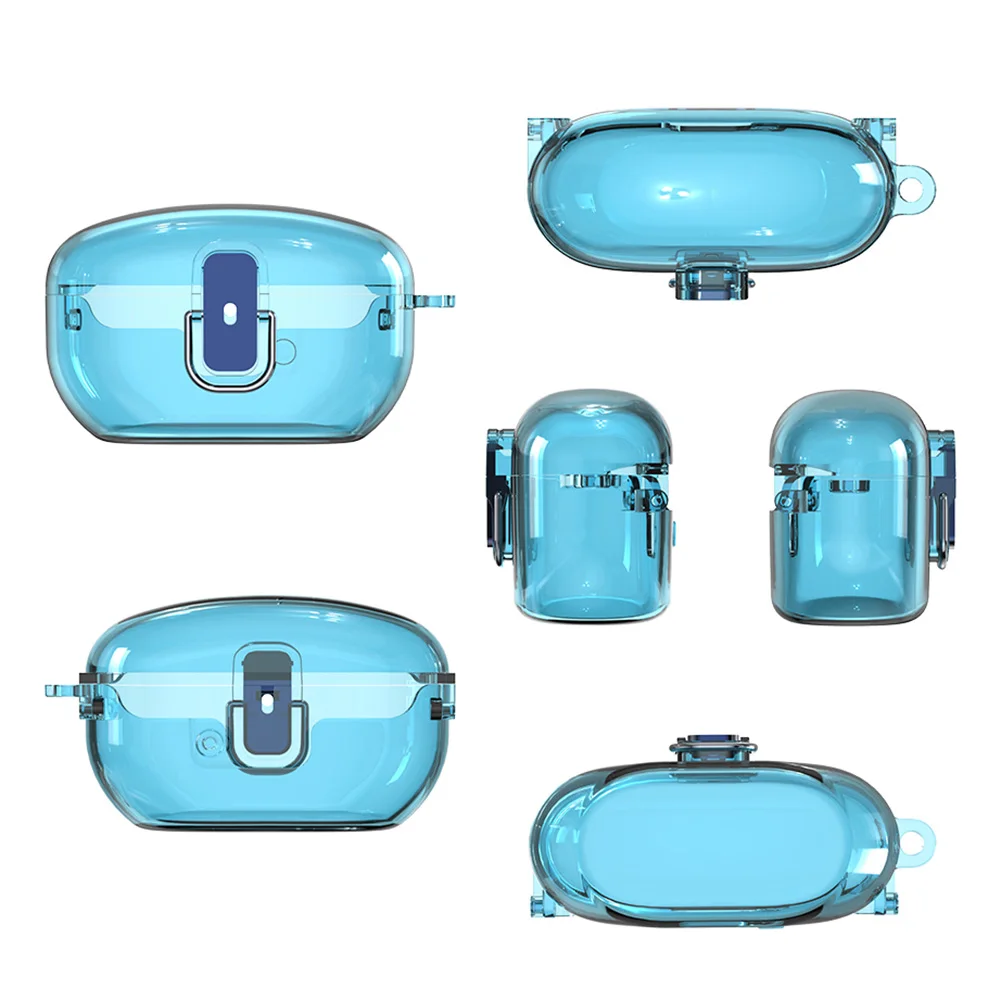 Shockproof Clear Protective Case with Carabiner Attachment