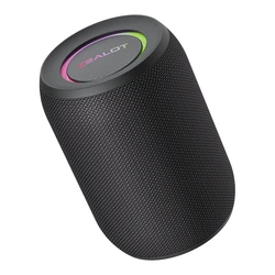 Zealot Powerful Bluetooth Speaker with Enhanced Bass and LED Lights, Waterproof and Portable (Black)