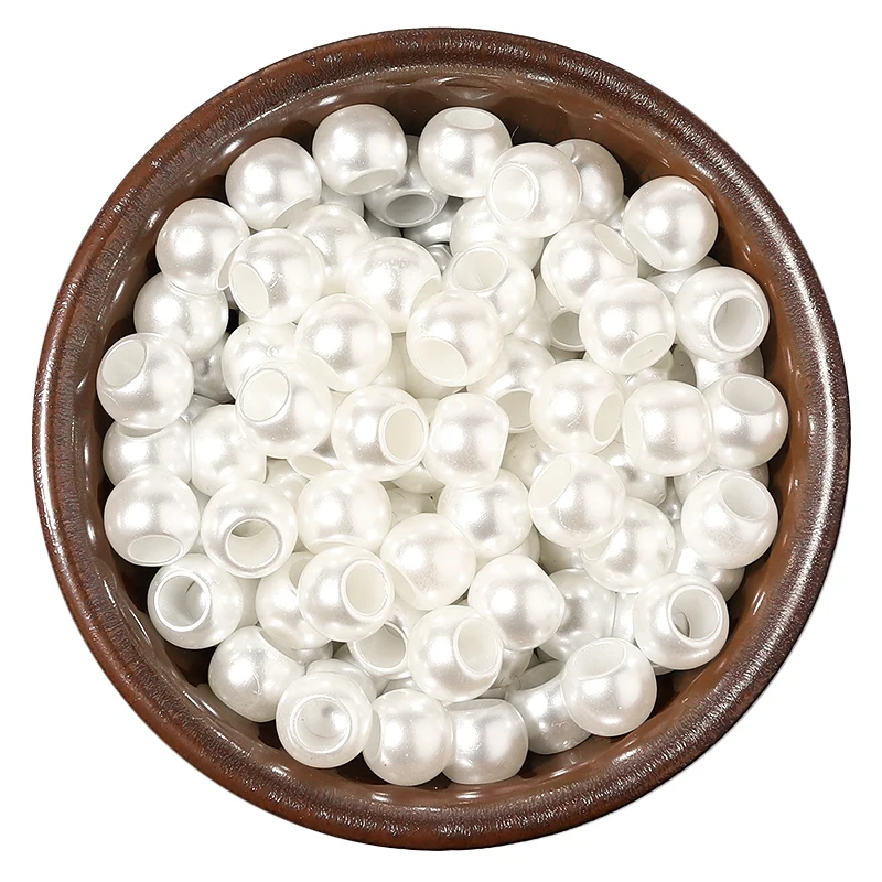 6-30mm abs Nachahmung Perle Elfenbein Perle Perlen mit Loch Handwerk Perle Acryl lose Perlen für DIY Armband nähen Handwerk machen – Detail 1