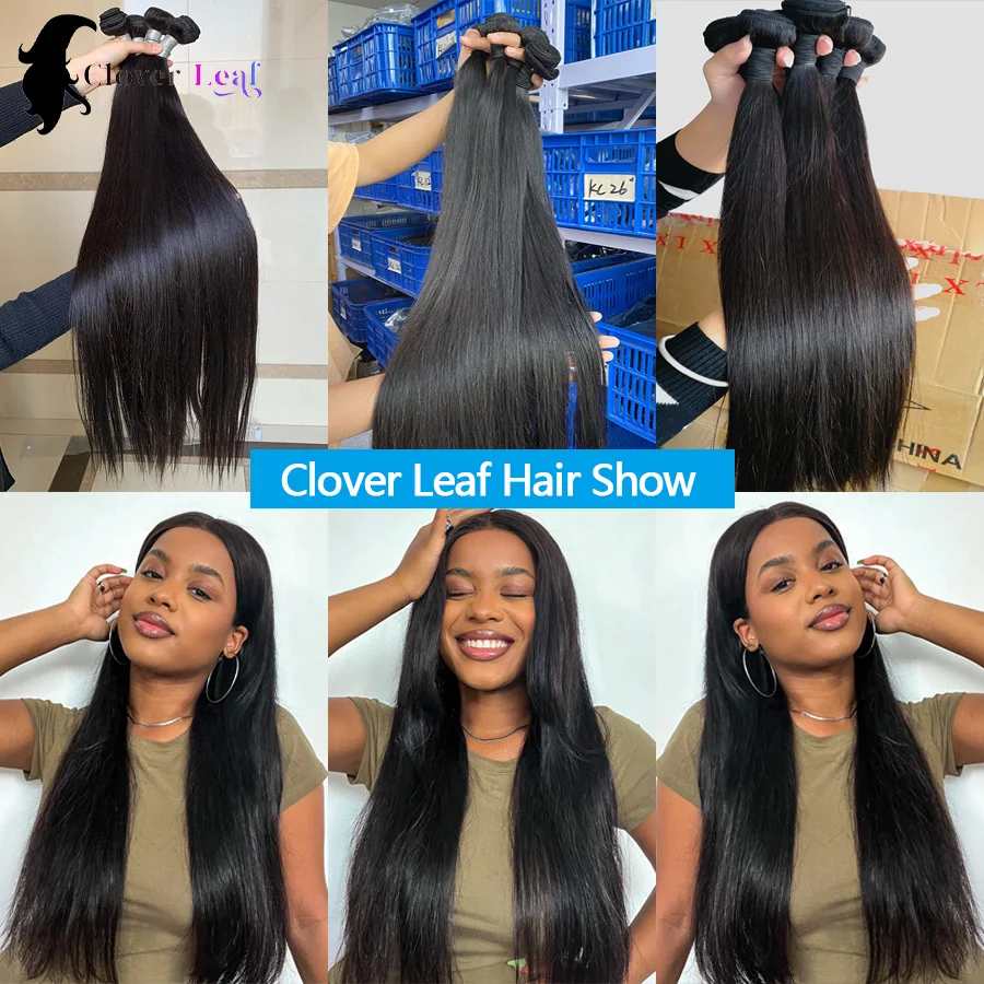 26 26 26 Inch Straight Human Hair Bundles Brazilian Weave 100% Human Hair Extension Natural Black Color Thick Ends Human Hair