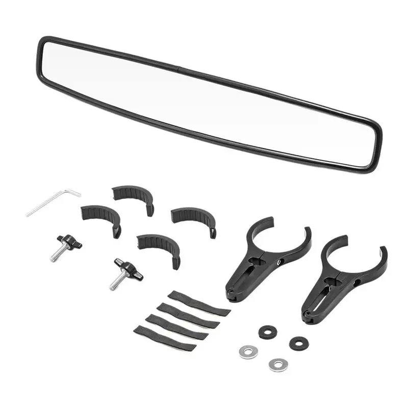 

UTV Mirrors Rear View Mount Center Mirrors With Clamp Firmly Fixed Universal Wide UTV Rear View Center Mirror For Rough Roads