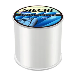 Durable Monofilament Nylon Fishing Line - Super Strong, 500m/1000m for Freshwater & Saltwater (White)