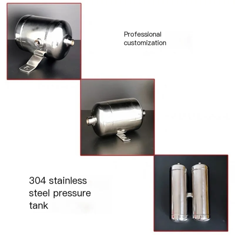 304 Stainless Steel Small Horizontal Gas Storage Tank Air Compression Tank Vacuum er Gas Pressure