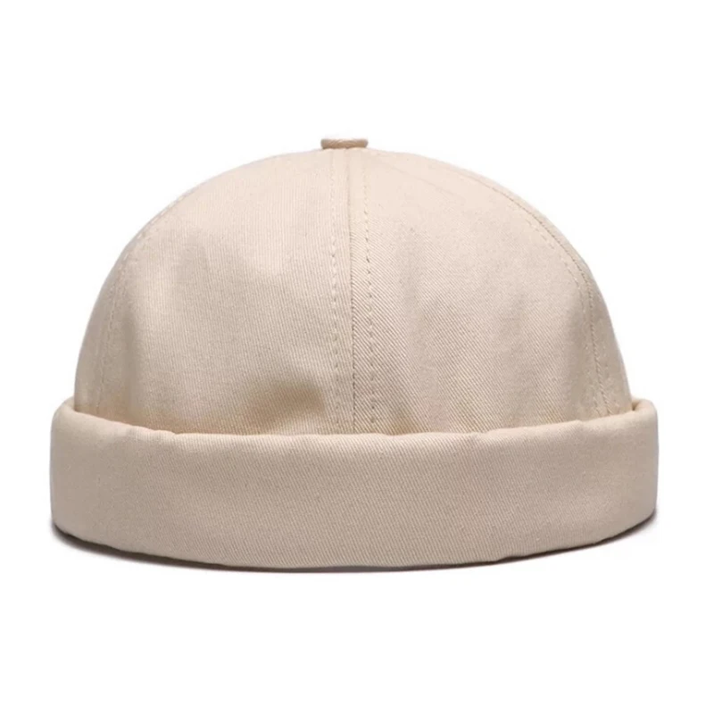 Retro Cotton Brimless Snapback Cap - Adjustable Skull Hat for Parties, Vacations, and Running