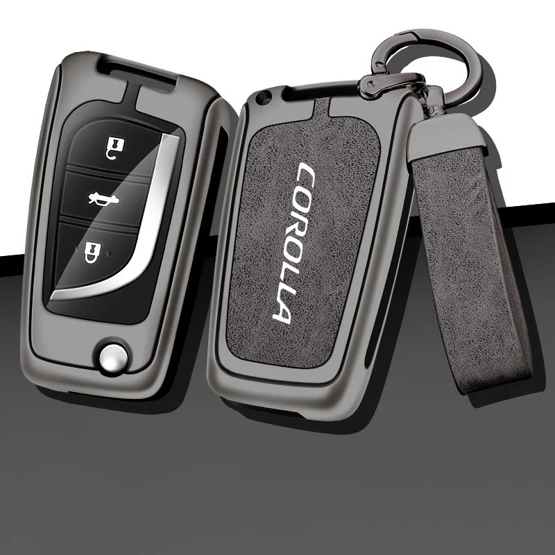 Car Key Cover Case Holder for Toyota Corolla C-HR Highlander Camry Levin RAV4 VIOS IZOA