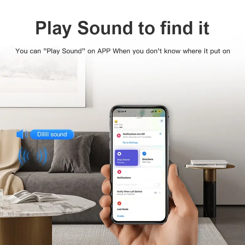Advanced Smart Bluetooth GPS Tracker with Find My App Anti-Loss Alert System