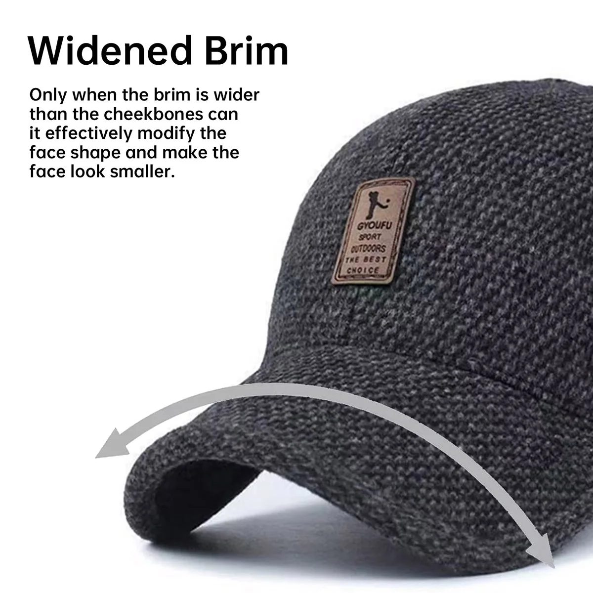 Middle-Aged and Elderly Men's Hats for Autumn and Winter, Warm Ear-Protecting Caps for the Elderly, Dad and Grandpa Fleece-Lined Baseball Caps