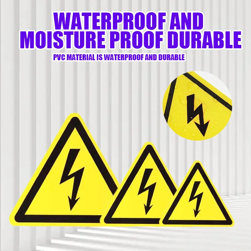 Car Sticker Car Bike Bumper Electric Warning Danger Sign Case Stickers Danger Notice Vinyl Stickers Decals 1/3/5Pcs warning stickers warning decal