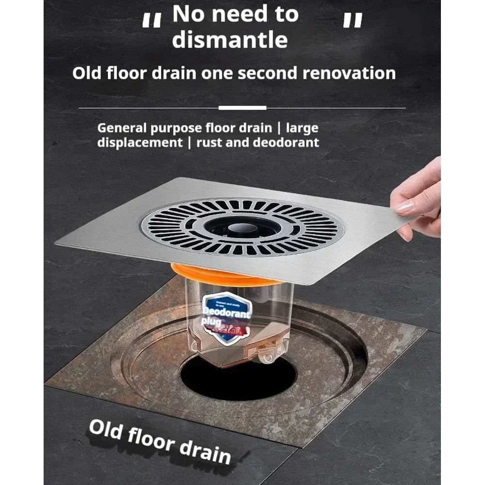 1pc Shower Floor Drain Backflow Preventer Stainless Steel Floor Drain Bathroom Insect Proof Anti-odor Sewer Drainage Cover floor drain filter shower drain cover floor drain shower drain