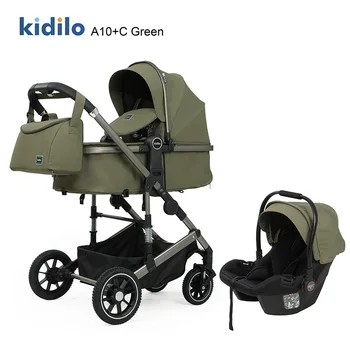 2025 New High-View 3-in-1 Baby Stroller – Two-Way Baby Carrier with Sit & Lie Down Car Seat