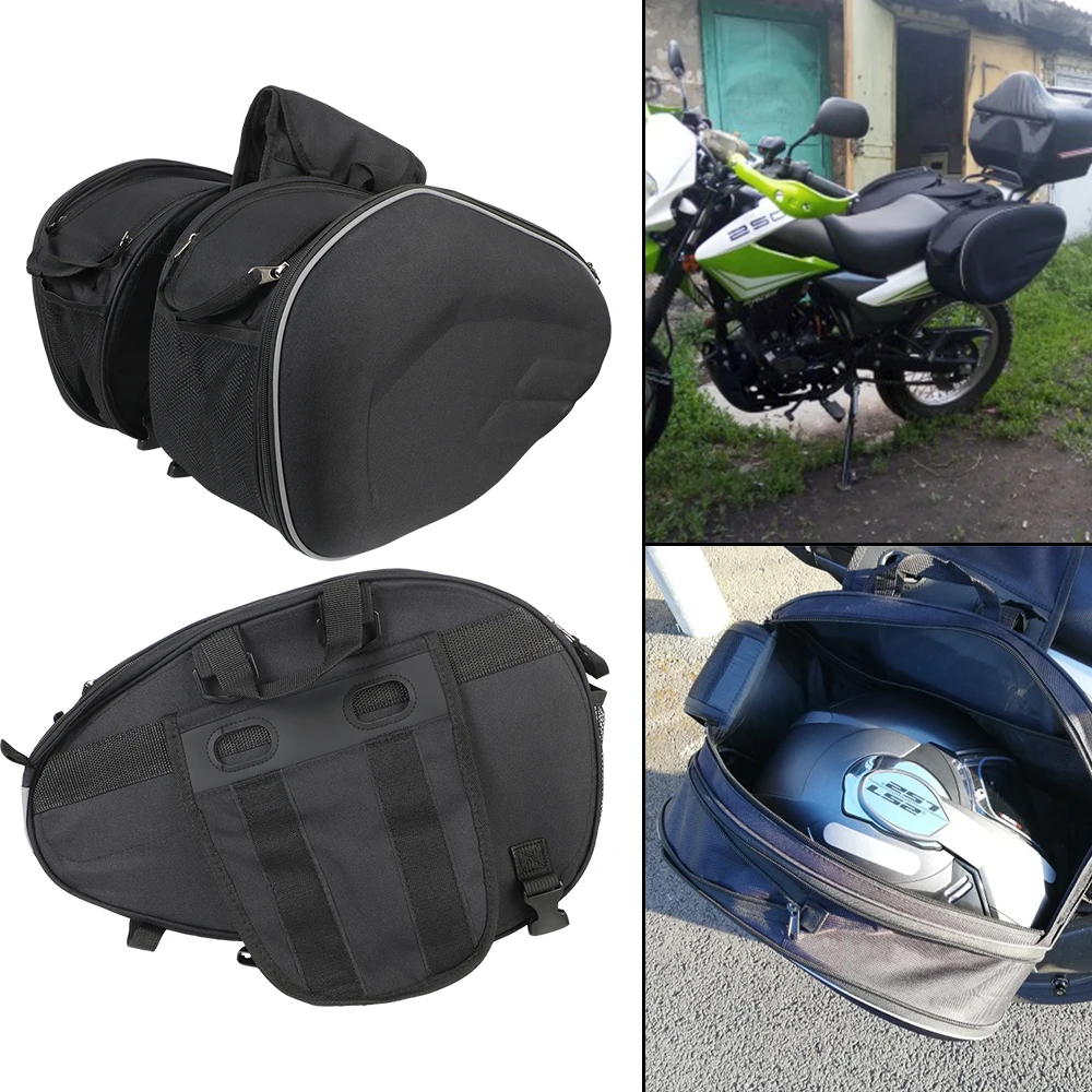 

1Pair 36L-58L Motorcycle Pannier Bags Side Storage Pouch Box Universal Moto Helmet Travel Bags Luggage Saddle Bags