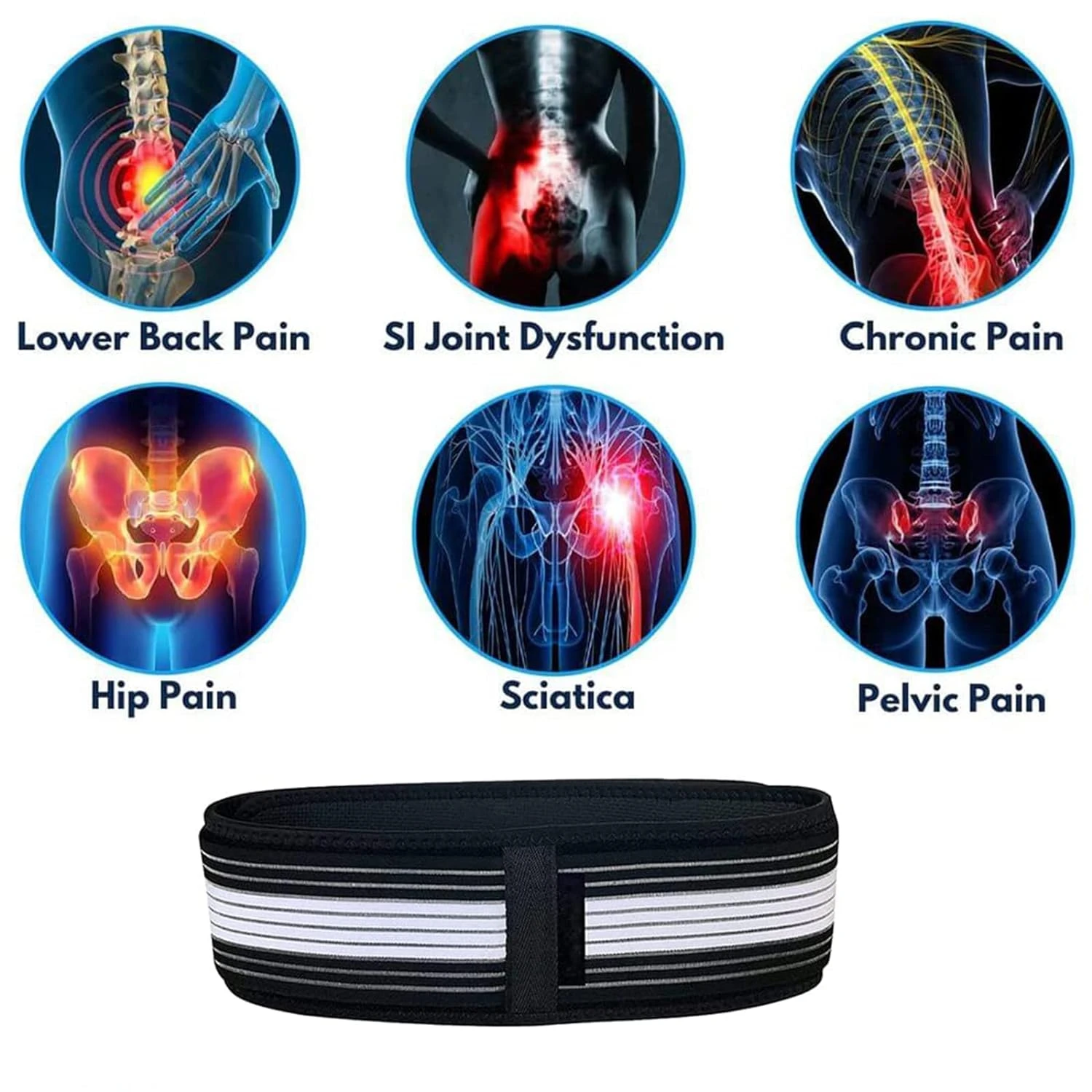 Luxurious Ultimate Premium Lower Back Support and Sciatica Relief Belt for Unmatched Comfort and All-Day Pain Relief-Dainelyla