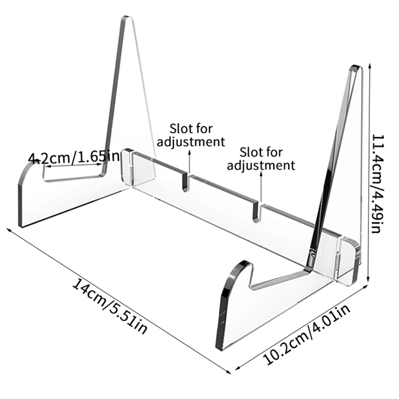 Acrylic Book Stand Clear Book Easel Display Stand Display Shelf Support Displaying Comic Books Artworks CDs