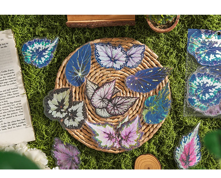 20 pcs Plants Flowers Leaf PET Sticker pack Hand Account Collage Junk Journal Planner Scrapbooking Decor Stationery Stickers