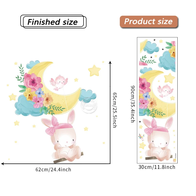 Kawaii Animals Cartoon Wall Stikers for Baby Room Decoration Hippo Lion Panda Bedroom Livingroom Wall Decor Accessories Decals