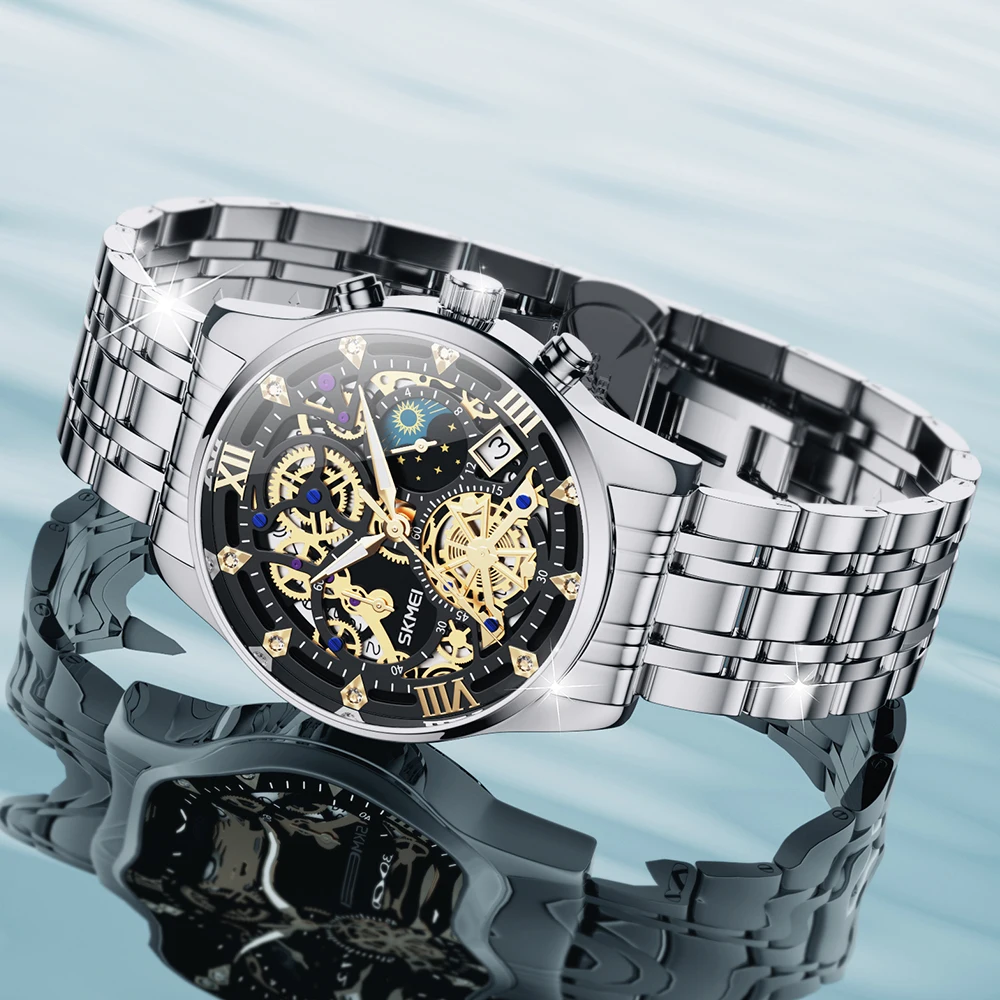 SKMEI Japan Quartz movement Calendar Watches Mens Clock 3Bar Waterproof male Wristwatch Relogio Masculino relojes para hombre