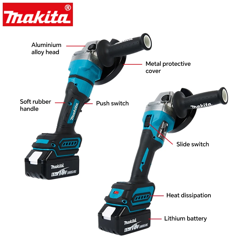 Makita Rechargeable Angle Grinder Brushless Lithium Electric Hand Mill Handheld Angle Grinder Ga035g angle grinder,cordless grinder