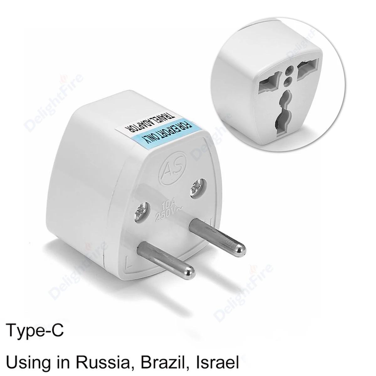 EU Plug-White 4.0mm